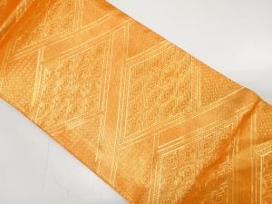 本綾佐賀錦　菱に古典柄織り出し　全通袋帯